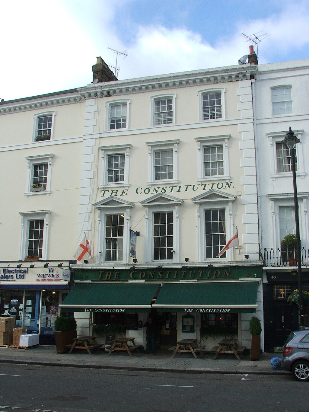 Picture of exterior of The Constitiution Pub in Pimlico